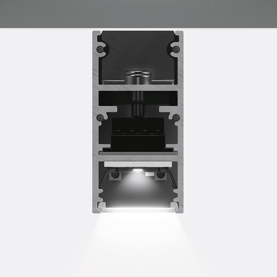 A.24 - Wall/Ceiling Diffused Emission - Linear Module - Direct Emission - 1176mm - 2700K - Brushed Silver